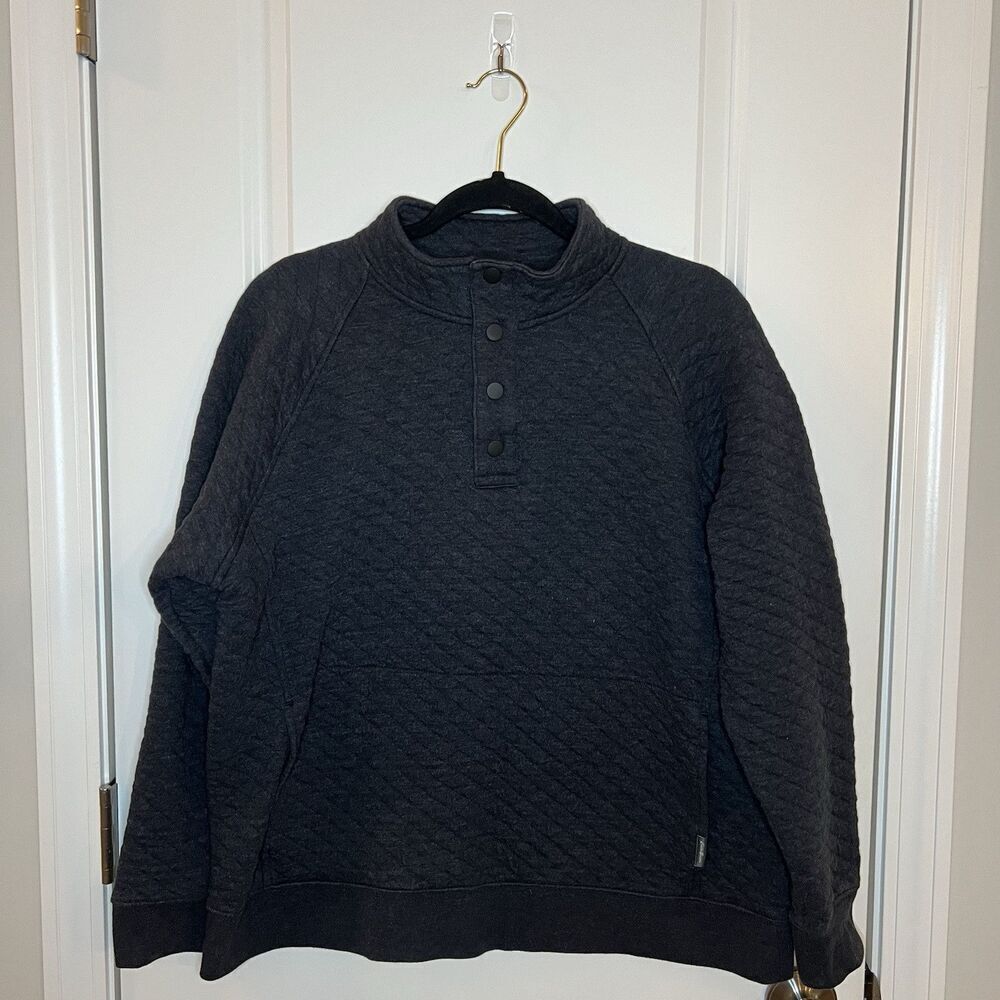 Eddie Bauer Men’s Quilted Quarter Snap  Jacket‎ Large Pop Over